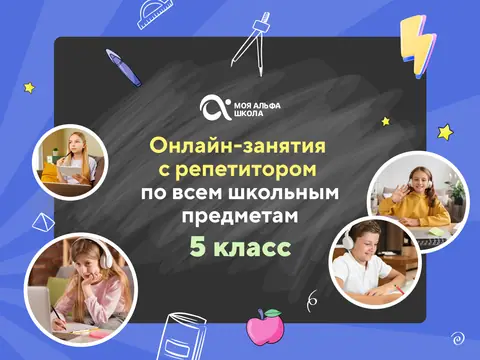 Онлайн-занятия с репетитором по школьным предметам. 5 класс — myalfaschool.ru